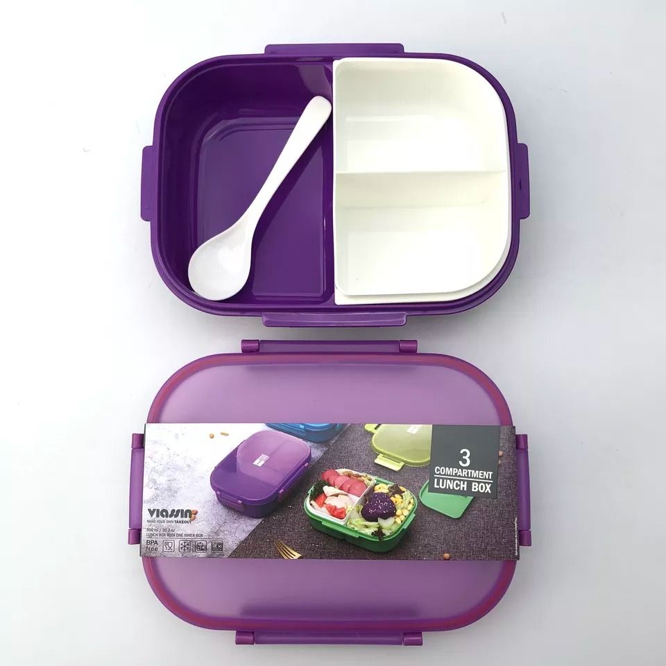 HEY LIFE! Lunch Box & Bottle Set – Vibrant Purple