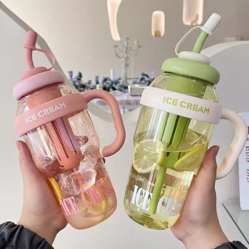 1200ml Reusable Plastic Water Bottle with Handle – Durable & Portable