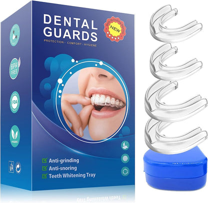 4-Pack Mouth Guard for Teeth Grinding – Comfortable Night Guards for Clenching, Bruxism & Sports