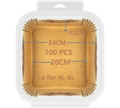 Generic Airfryer Liners 100pieces Square/Round