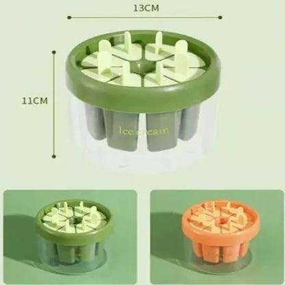 Orange & Green Ice Cream Mold – Reusable DIY Popsicle Maker 🍦🍊🍏