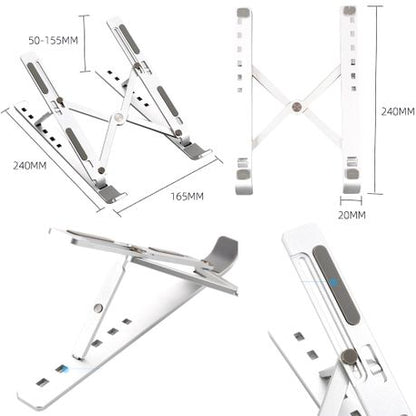 Adjustable Aluminum Laptop Stand – Portable, Foldable & Ergonomic