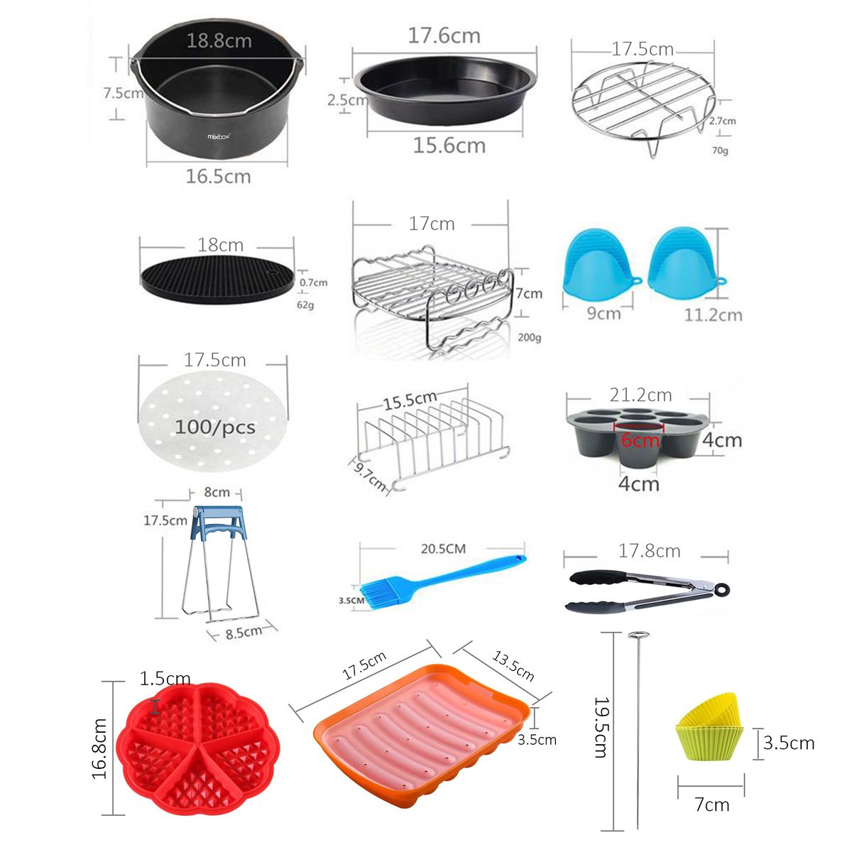 🍟 Air Fryer Accessory Set – Enhance Your Cooking Experience! 🍕